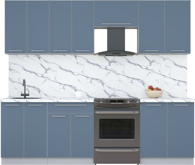 Кухонный гарнитур Интерлиния Мила Пластик 2.5 А - фото