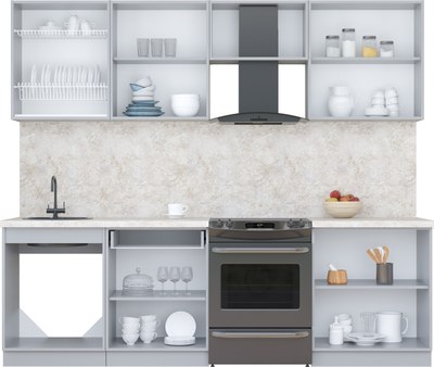 Кухонный гарнитур Интерлиния Мила Пластик 2.5 А