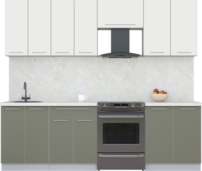 Кухонный гарнитур Интерлиния Мила Пластик 2.5 А - фото