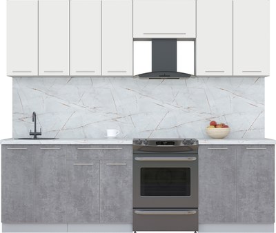 Кухонный гарнитур Интерлиния Мила Пластик 2.5 А - фото