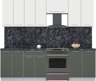 Кухонный гарнитур Интерлиния Мила Пластик 2.5 А - фото