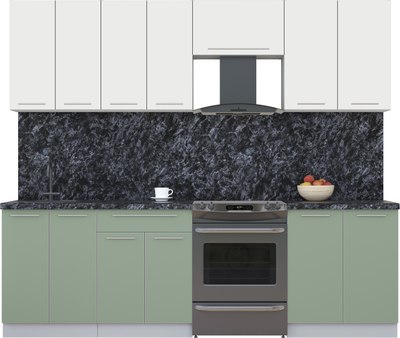 Кухонный гарнитур Интерлиния Мила Пластик 2.5 А - фото