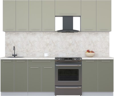 Кухонный гарнитур Интерлиния Мила Пластик 2.5 А - фото