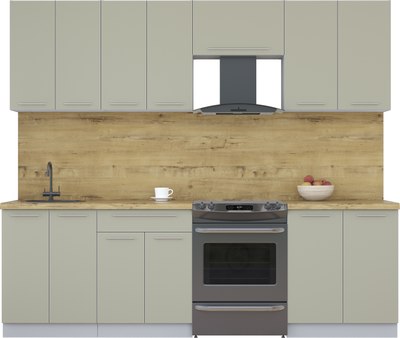 Кухонный гарнитур Интерлиния Мила Пластик 2.5 А - фото