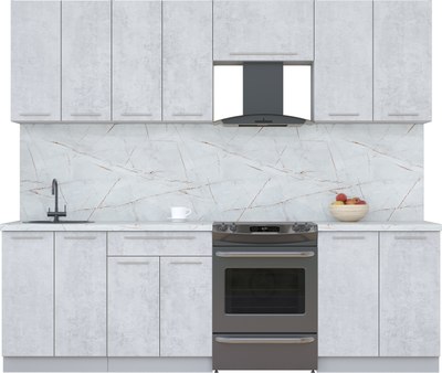 Кухонный гарнитур Интерлиния Мила Пластик 2.5 А - фото