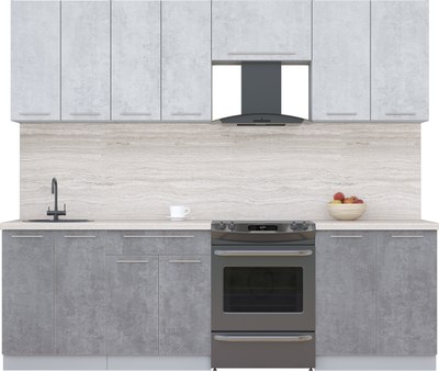 Кухонный гарнитур Интерлиния Мила Пластик 2.5 А - фото