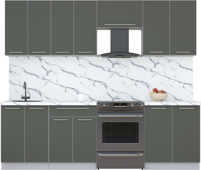 Кухонный гарнитур Интерлиния Мила Пластик 2.5 А - фото