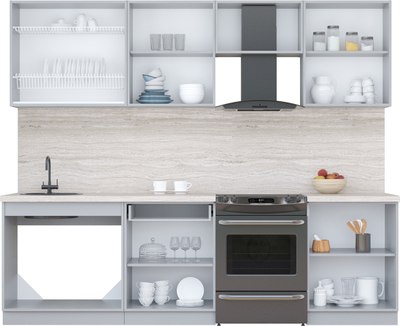 Кухонный гарнитур Интерлиния Мила Пластик 2.6 А