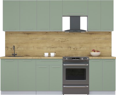 Кухонный гарнитур Интерлиния Мила Пластик 2.6 А - фото