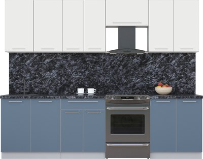 Кухонный гарнитур Интерлиния Мила Пластик 2.7 А - фото