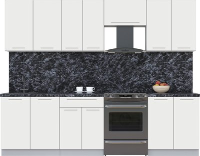 Кухонный гарнитур Интерлиния Мила Пластик 2.7 А - фото