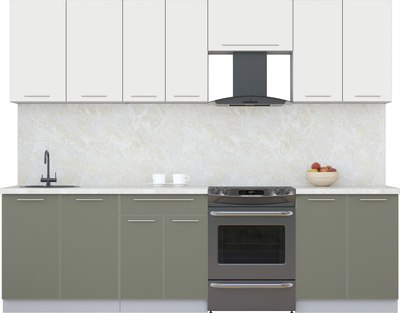 Кухонный гарнитур Интерлиния Мила Пластик 2.7 А - фото