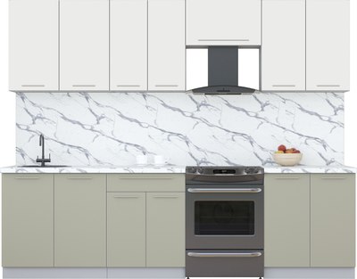 Кухонный гарнитур Интерлиния Мила Пластик 2.7 А - фото