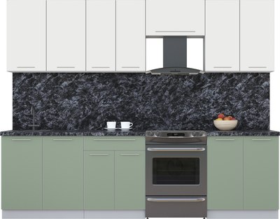 Кухонный гарнитур Интерлиния Мила Пластик 2.7 А - фото