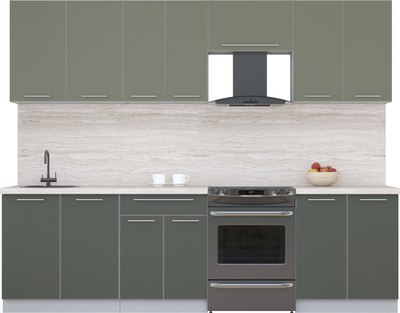 Кухонный гарнитур Интерлиния Мила Пластик 2.7 А - фото