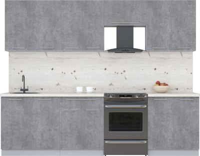 Кухонный гарнитур Интерлиния Мила Пластик 2.7 А - фото