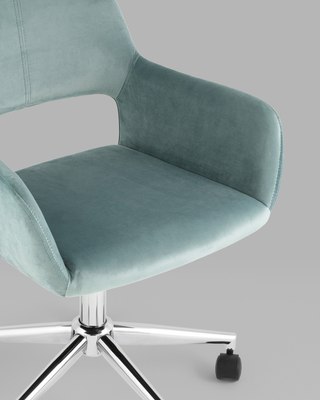 Кресло офисное Stool Group Ross / ROSS CHROME VELVET Olive 61