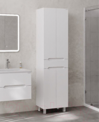 Шкаф-пенал для ванной Onika Айленд 50 / 405003 (белый)