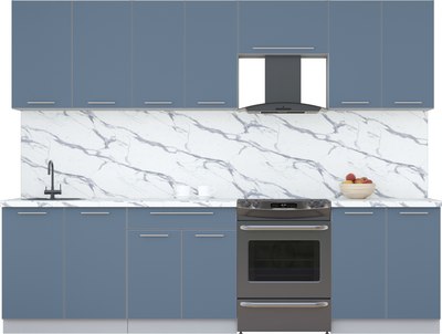 Кухонный гарнитур Интерлиния Мила Пластик 2.8 А - фото