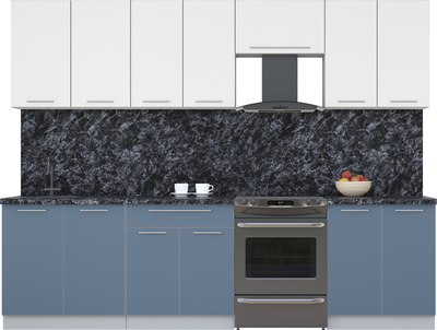 Кухонный гарнитур Интерлиния Мила Пластик 2.8 А - фото