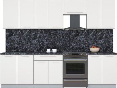 Кухонный гарнитур Интерлиния Мила Пластик 2.8 А - фото