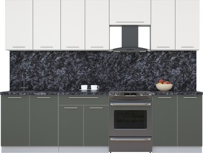 Кухонный гарнитур Интерлиния Мила Пластик 2.8 А - фото