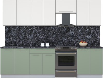 Кухонный гарнитур Интерлиния Мила Пластик 2.8 А - фото