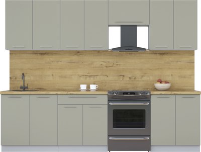 Кухонный гарнитур Интерлиния Мила Пластик 2.8 А - фото