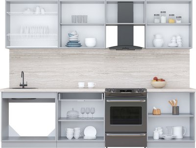 Кухонный гарнитур Интерлиния Мила Пластик 2.8 А