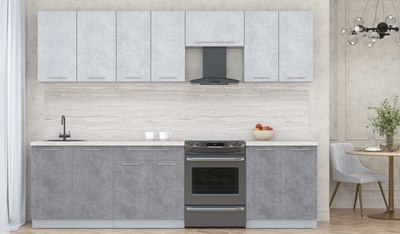 Кухонный гарнитур Интерлиния Мила Пластик 2.8 А