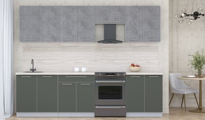 Кухонный гарнитур Интерлиния Мила Пластик 2.8 А