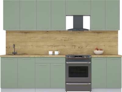 Кухонный гарнитур Интерлиния Мила Пластик 2.8 А - фото