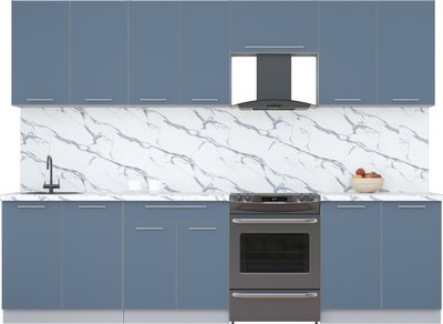 Кухонный гарнитур Интерлиния Мила Пластик 2.9 А - фото