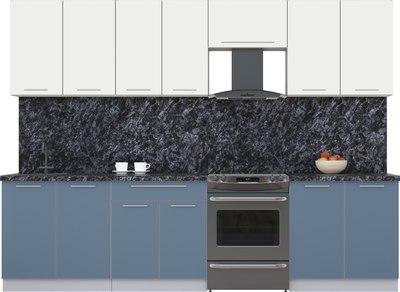 Кухонный гарнитур Интерлиния Мила Пластик 2.9 А - фото