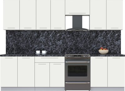 Кухонный гарнитур Интерлиния Мила Пластик 2.9 А - фото