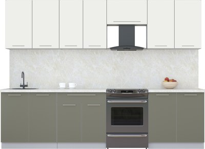 Кухонный гарнитур Интерлиния Мила Пластик 2.9 А - фото