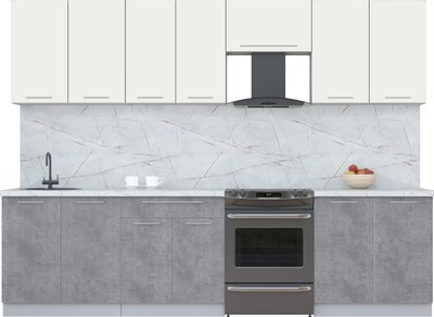 Кухонный гарнитур Интерлиния Мила Пластик 2.9 А - фото