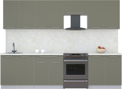 Кухонный гарнитур Интерлиния Мила Пластик 2.9 А - фото