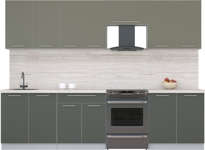 Кухонный гарнитур Интерлиния Мила Пластик 2.9 А - фото