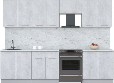 Кухонный гарнитур Интерлиния Мила Пластик 2.9 А - фото