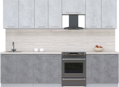 Кухонный гарнитур Интерлиния Мила Пластик 2.9 А - фото