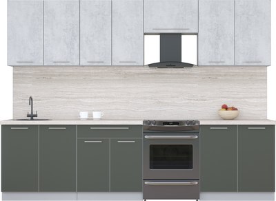 Кухонный гарнитур Интерлиния Мила Пластик 2.9 А - фото