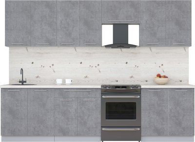 Кухонный гарнитур Интерлиния Мила Пластик 2.9 А - фото