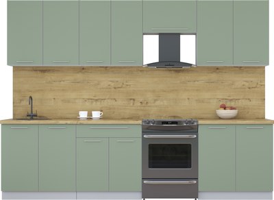 Кухонный гарнитур Интерлиния Мила Пластик 2.9 А - фото