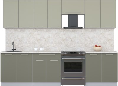 Кухонный гарнитур Интерлиния Мила Пластик 2.9 А - фото