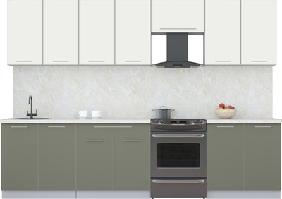 Кухонный гарнитур Интерлиния Мила Пластик 3.0 А - фото