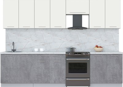 Кухонный гарнитур Интерлиния Мила Пластик 3.0 А - фото