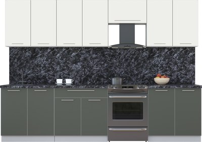 Кухонный гарнитур Интерлиния Мила Пластик 3.0 А - фото