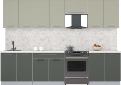 Кухонный гарнитур Интерлиния Мила Пластик 3.0 А - фото