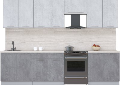 Кухонный гарнитур Интерлиния Мила Пластик 3.0 А - фото